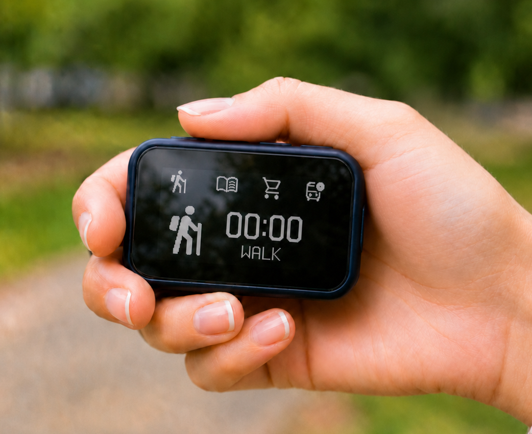 Tiho device with activity buttons